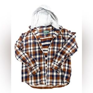 American Eagle hooded flannel